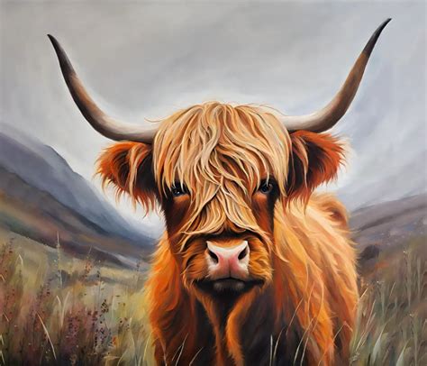 Highland Cow Painting | Art Of Paint By Numbers