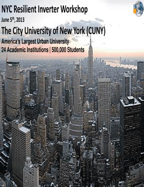 Fillable Online Cuny Sustainable Cuny Overview Cuny Fax Email Print