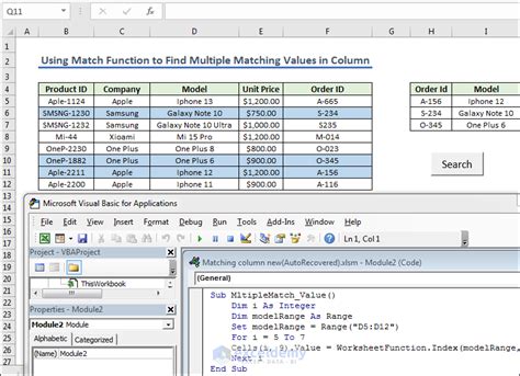 Excel Vba To Find Matching Value In Column Examples