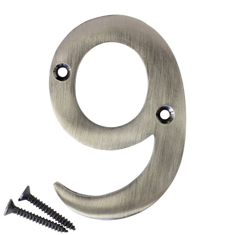 Rch Hardware No Br Brass House Number Inch Antique Nickel