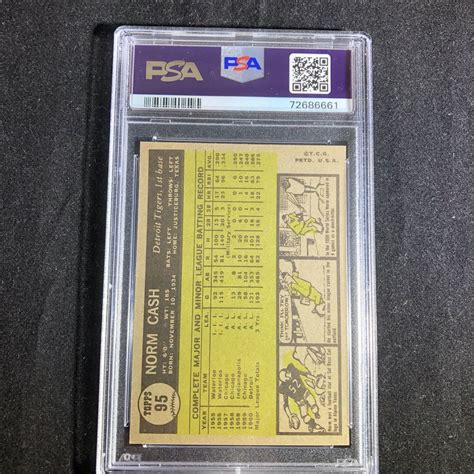 1961 Topps Norm Cash 95 PSA 8 NM MT EBay