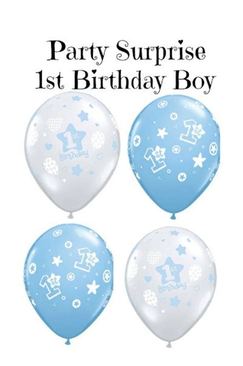 1st Birthday Boy Balloons Baby Boy 1st Birthday Latex Balloons - Etsy