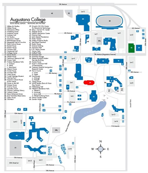 Augustana College Campus Map – Map Vector