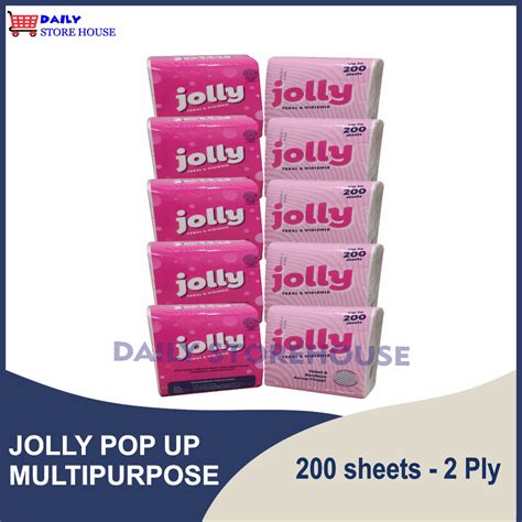 Jual Tissue Jolly Pop Up Multipurpose Isi 10 Pack 200 Sheets 2 Ply Tisu