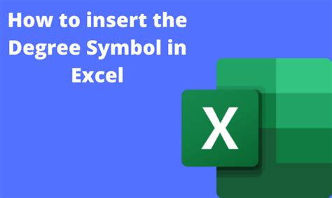 How To Insert The Degree Symbol In Excel Basic Excel Tutorial