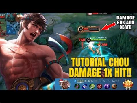 MAU DAMAGE CHOU 1x HIT GINI CARA MAINNYA Mobile Legends YouTube