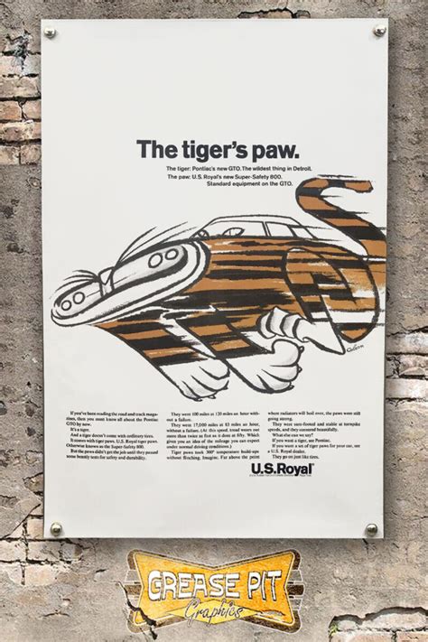 Uniroyal The Tigers Paw 2x3 Garage Shop Banner Grease Pit Graphics