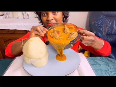 Asmr Goats Assorted Goat Meats Ogbono Soup With Fufu Mukbang Bang