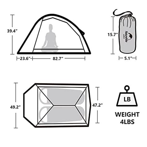 Naturehike Cloud Up Person Ultralight Backpacking Camping Tent With