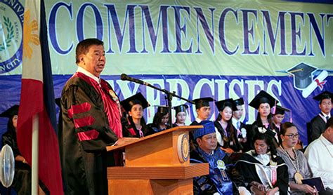 Drilon At Leyte Normal University Grad Rites