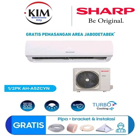 Jual Ac Sharp Pk Ah A Zcy Pk Turbo Cooling R Garansi Resmi