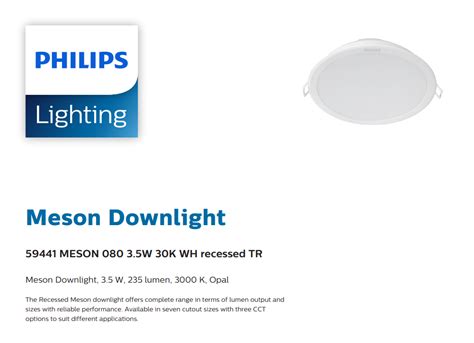 Philips Meson W Lm Mm Eyecomfort Round Led Recessed