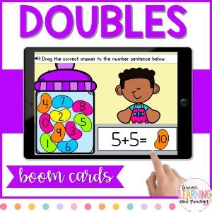 Adding And Subtracting Doubles Fact Fluency Practice Boom Cards