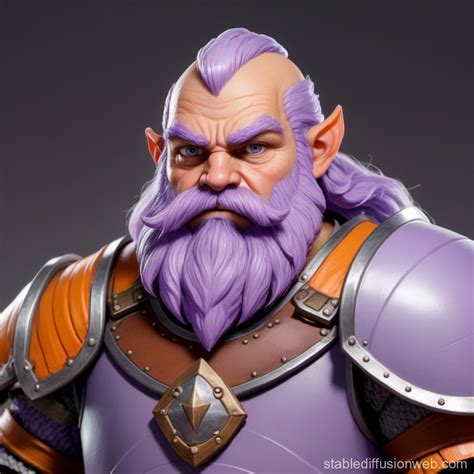 Angry Dwarf In Pastel Armor With Orange Beard Stable Diffusion Online