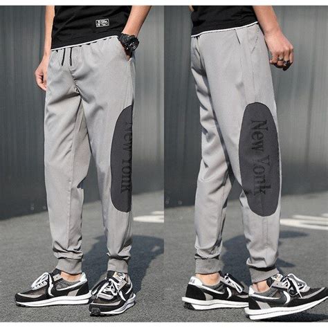 Harem Pant Joggers Loose Male Legible Mens Trousers Full Length Mens