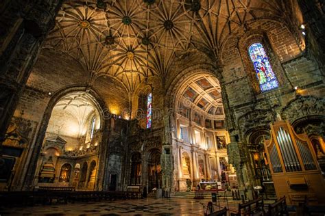 The Beautiful Ornate Interior Of Jer Nimos Monastery Main Chapel