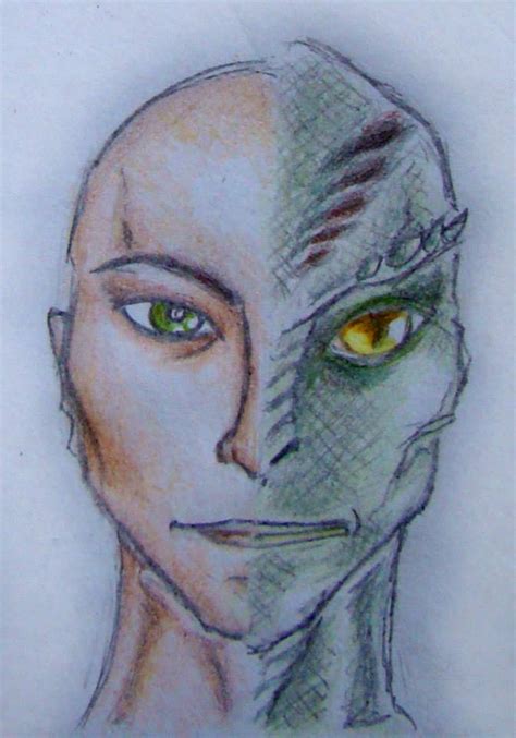 Reptilian Shapeshifter Face Sketch By Calivander On Deviantart