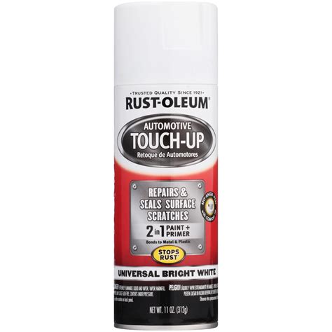 Universal White, Rust-Oleum Automotive Touch-Up Spray Paint and Primer ...