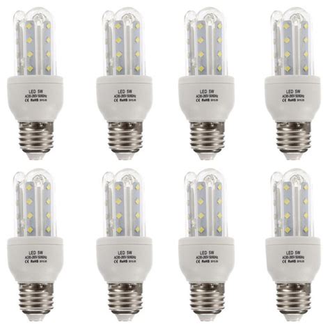 Lâmpada Led Compacta Milho Econômica 5w 3U Branco Frio Kit 8