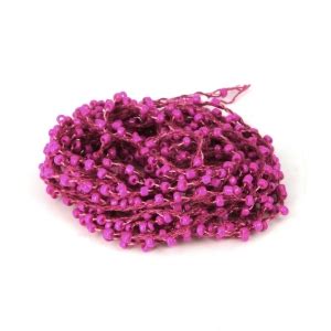 Cordon Perl Avec Des Rocailles Mm Pour Cr Ations Diy Fuchsia X M