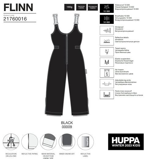 Полукомбинезон зимний Huppa FLINN 21760016-00009 (черный) - купить в ...
