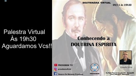 Evangelho no Lar Virtual PROSEBEM 09 11 2020 às 17h YouTube