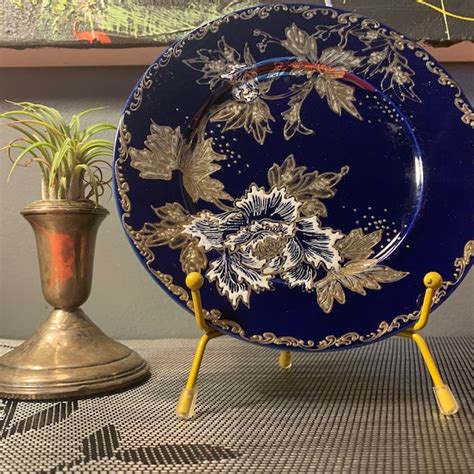 Cobalt Blue Plate Etsy