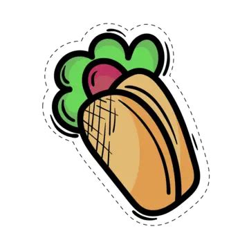 Burrito Sticker In Hand Drawn Doodle Style Vector Burritos Doodle