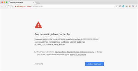 Site não seguro como resolver