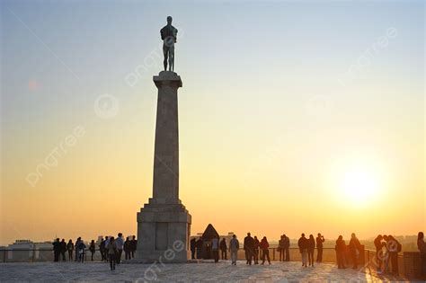 Statue Of Victory Belgrad Victor Fortress Belgrade Photo Background And