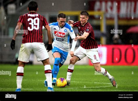 Milan Italy November 23 2019 Piotr Zielinski And Krzysztof Piatek