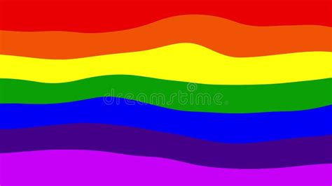 Wavy Striped Rainbow Backdrop Lgbt Movement Flag 3d Rendering Of The