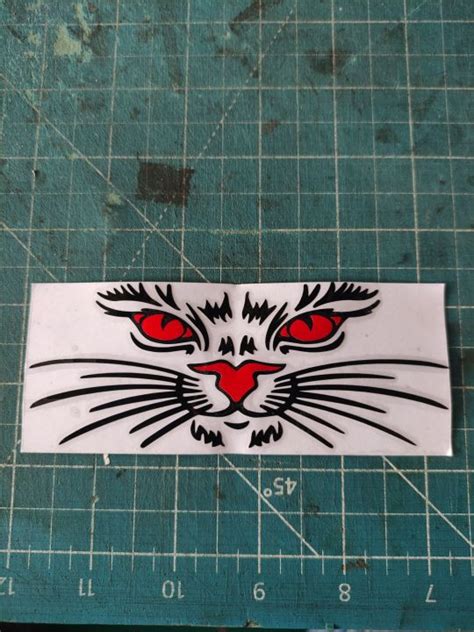 Sticker Cutting Mata Kucing Merah Lazada Indonesia