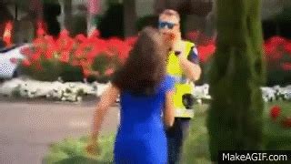 Woman arrested after pushing over police officer at Flemington on Make a GIF