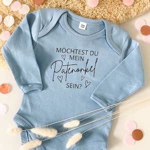 Babybody Willst Du Meine Patentante Mein Patenonkel Sein Body Hellblau