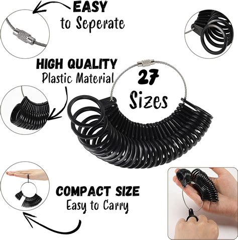 Mr Pen Ring Sizer Measuring Tool Set Ring Sizer Guage And Plastic Ring