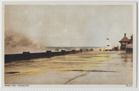 Cleveleys Rough Sea Vintage Postcard Etsy Vintage Postcard