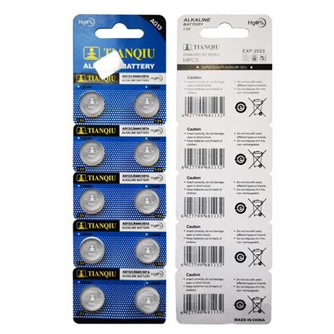 Button Battery LR44Hปมอเลกทรอนกส1 5V 10ชนAG13 SR44 ปม