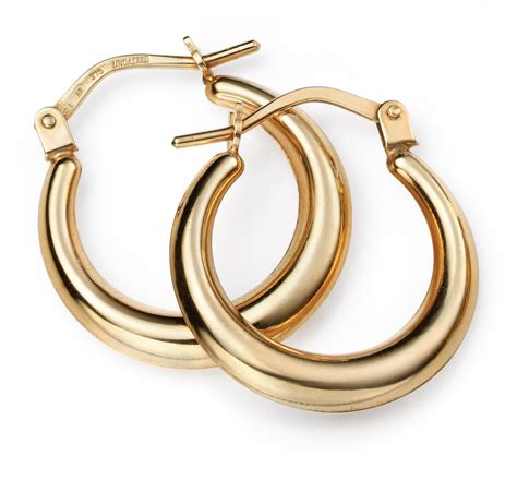 9ct Gold Creole Earrings | Buy Online | Free Insured UK Delivery