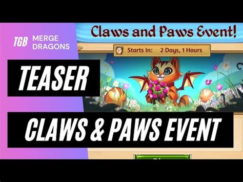 Merge Dragons Claws And Paws Event Teaser Next Event Preview