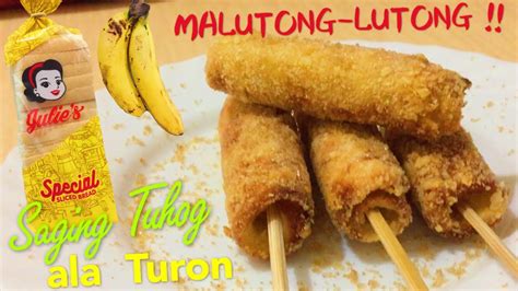 Malutong Saging Tuhog Ala Turon Banana Roll Recipe Pinoy Merienda