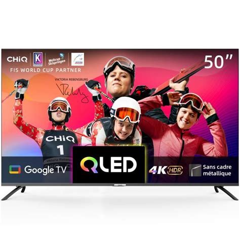 CHiQ TV Intelligente U50QM8G 50 Pouces UHD QLED Avec HDR Sans Cadre