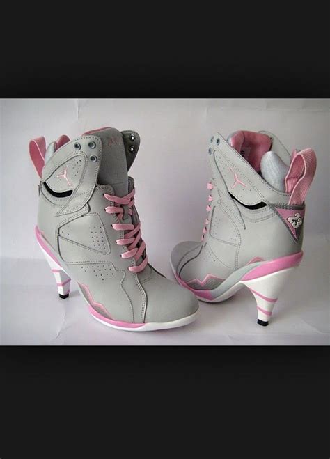 Pink And Grey Jordan Heels Nike High Heels Jordan High Heels Jordan