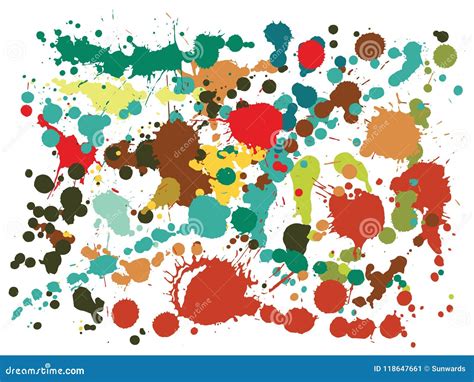 Watercolor Stains Grunge Background Vector Sprawling Ink Splatter