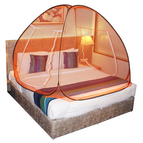 Black Double Bed Tent Polyester Mosquito Net With Entry Exit Zipper