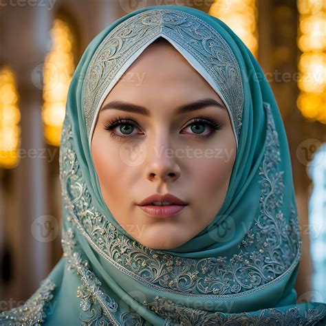 Woman In Traditional Muslim Clothing Smiling Beautiful Woman Headshot