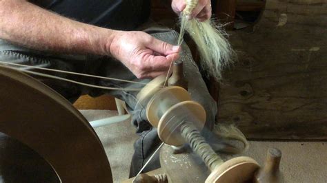 Spinning Flax From The Fold Youtube