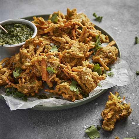 Vegetable Pakoras With Green Chutney Marion S Kitchen Recipe