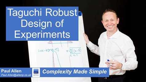 Taguchi Robust Design Of Experiment 6 Sigma Tutorial Youtube