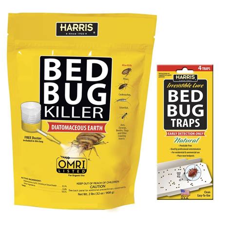 Harris 32 Oz Diatomaceous Earth Bed Bug Killer And Bed Bug Trap Value